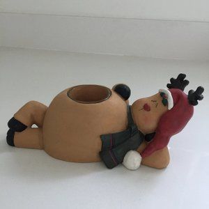 Christmas Holiday Sleeping Reindeer Votive Candle